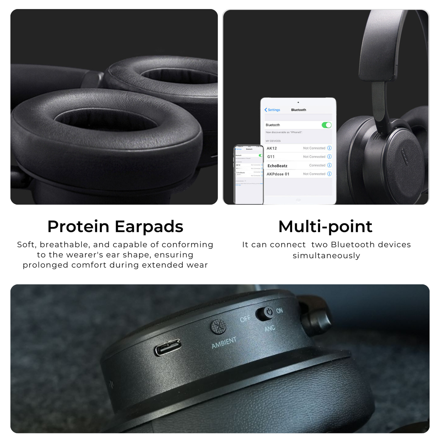 EchoBeatz™ 主動降噪Auracast™ 無線耳機 (配發射器)