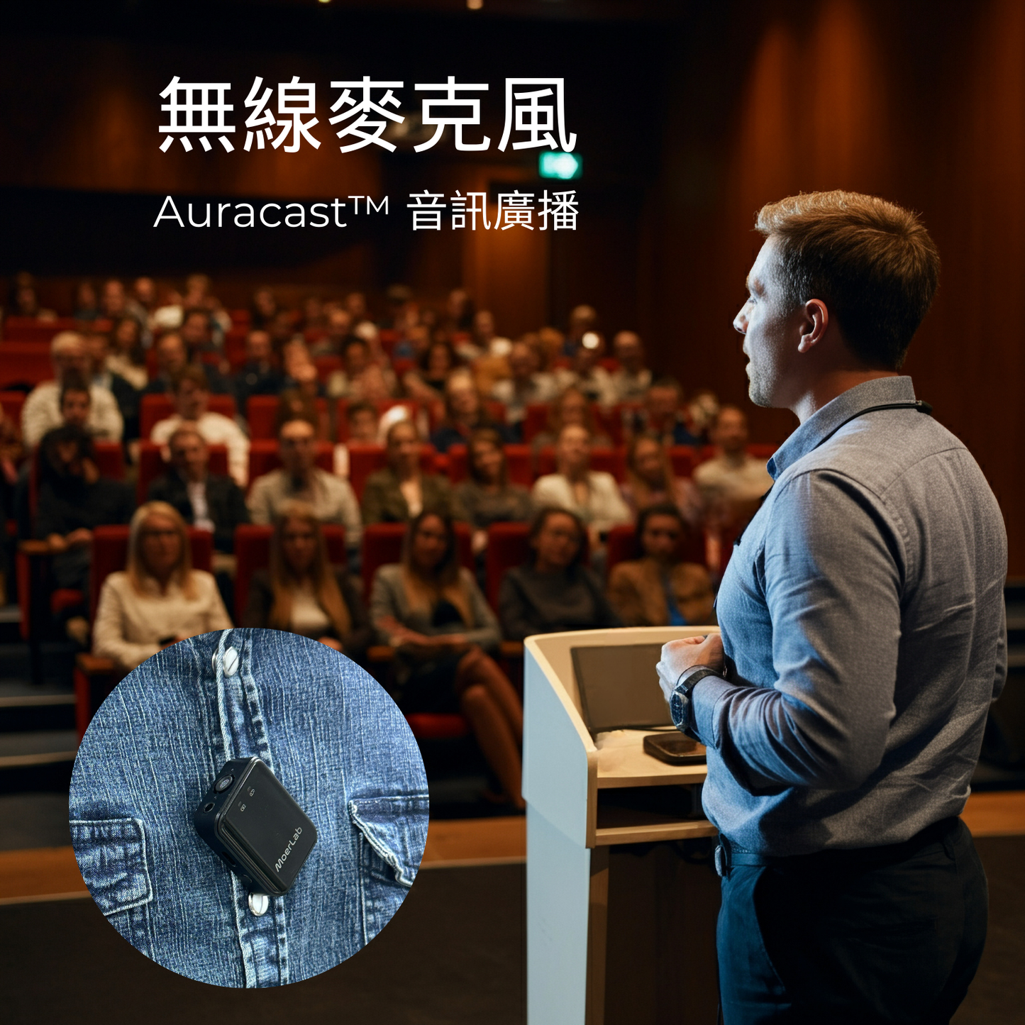 SoundLinker™ Auracast™ 音訊發射器/無線麥克風
