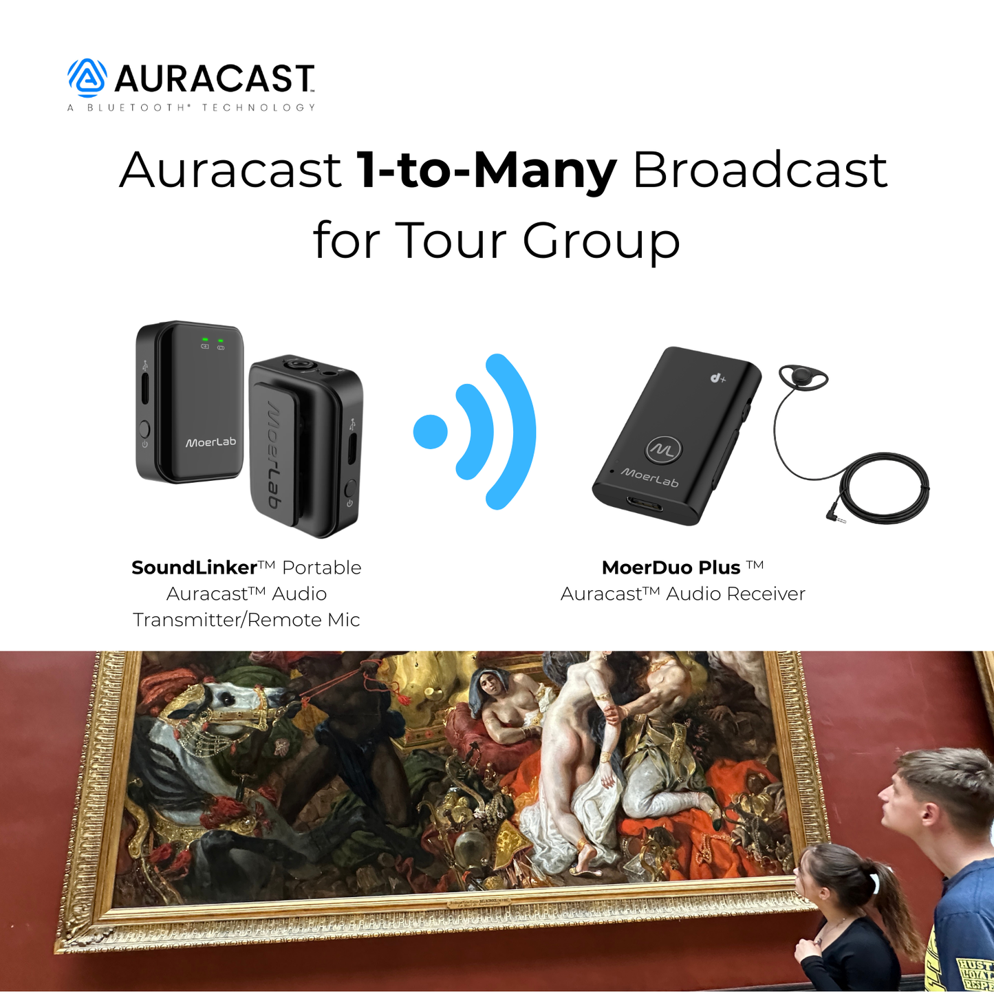 MoerDuo Plus™Auracast™廣播音訊接收器