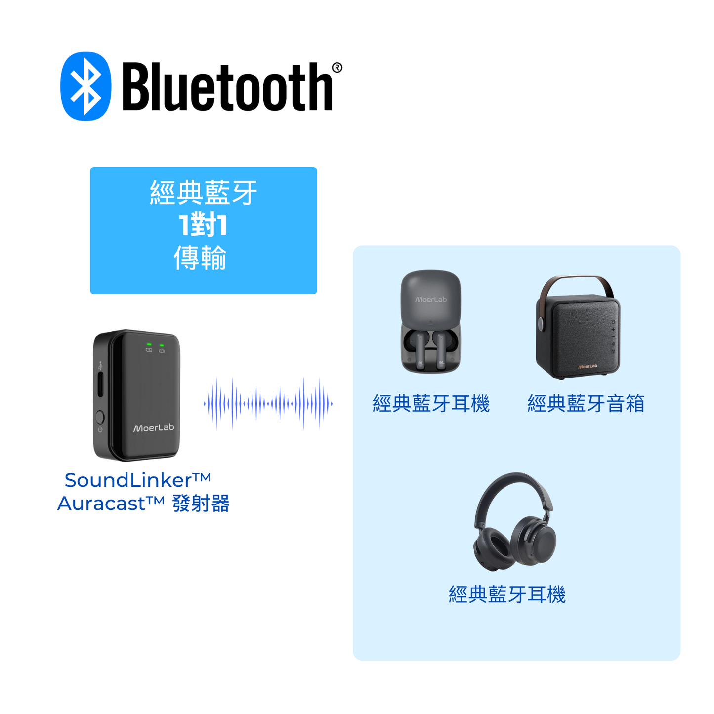 SoundLinker™ Auracast™ 音訊發射器/無線麥克風