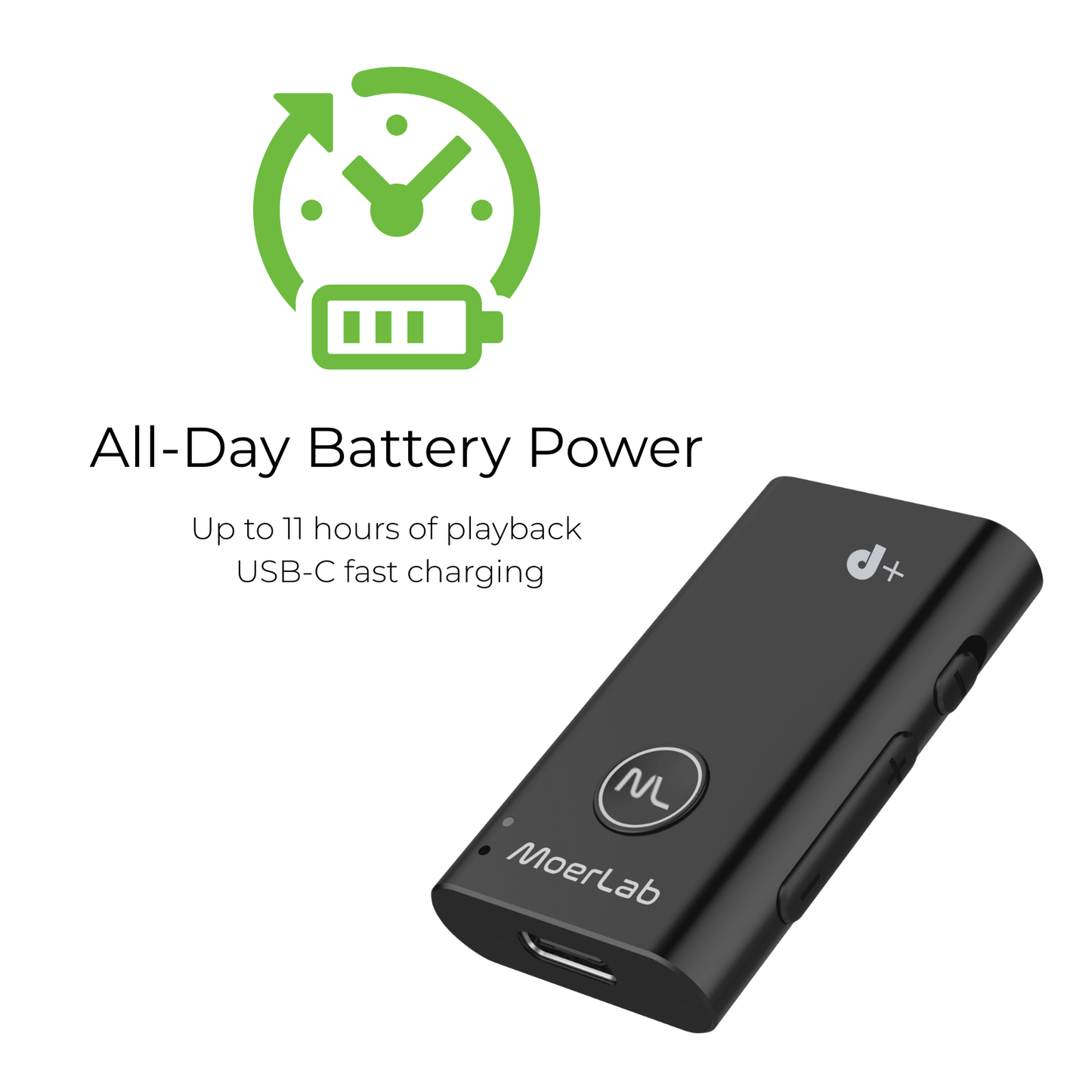 MoerDuo Plus™Auracast™廣播音訊接收器